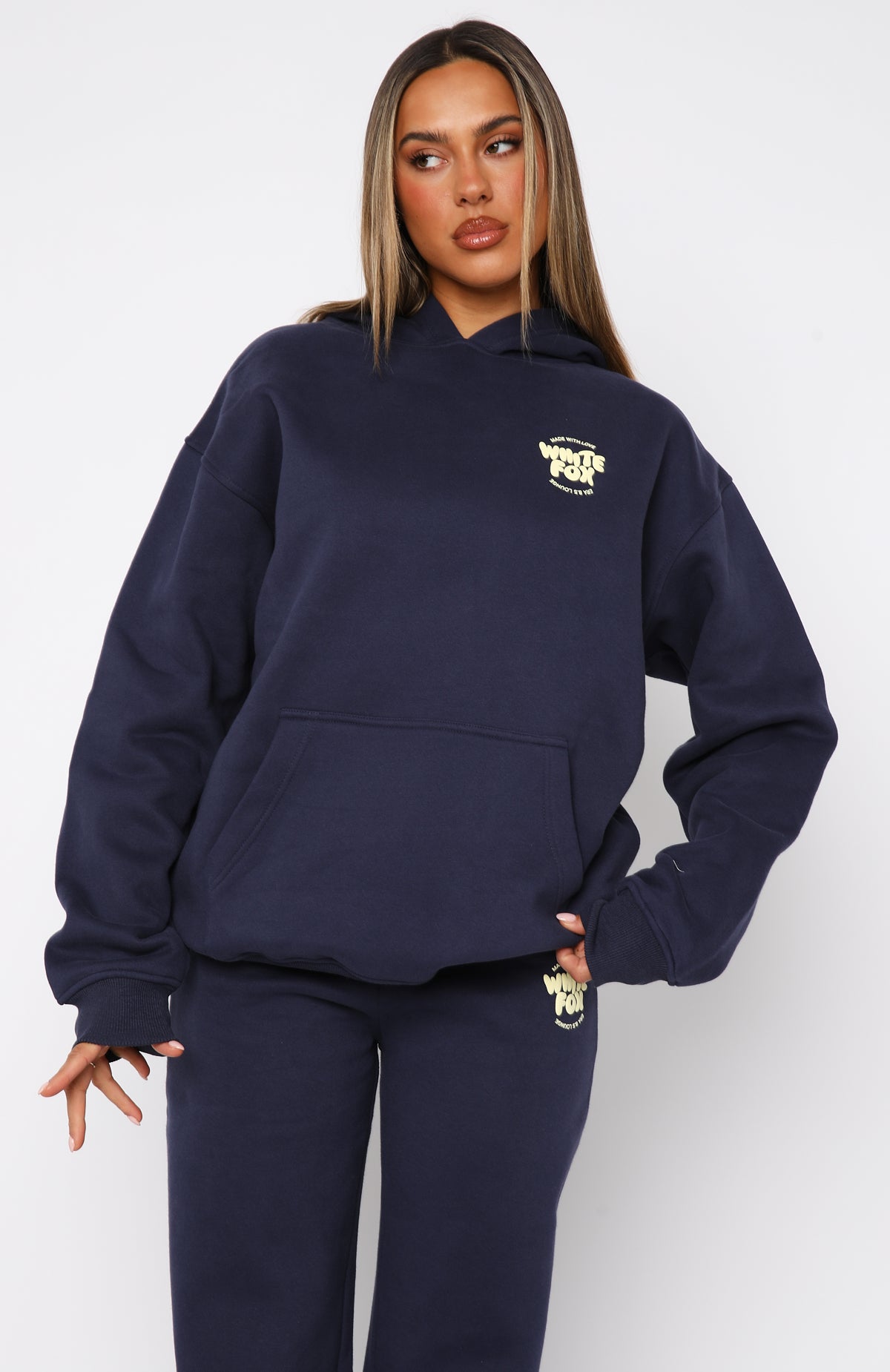 With Love For You Oversized Hoodie Navy | White Fox Boutique US