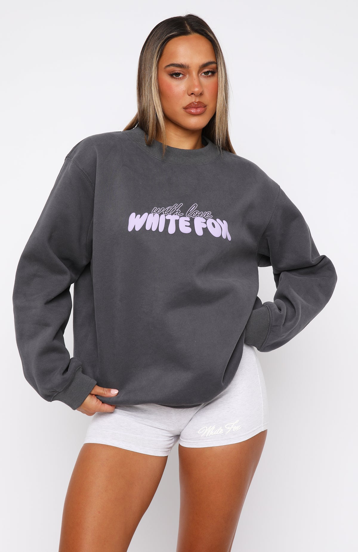 With Love Forever Oversized Sweater Volcanic | White Fox Boutique US