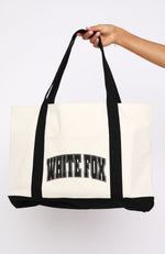 Decade Classics Varsity Tote Bag Cream/Black