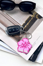 Meet Me On Vacation Keychain Pink