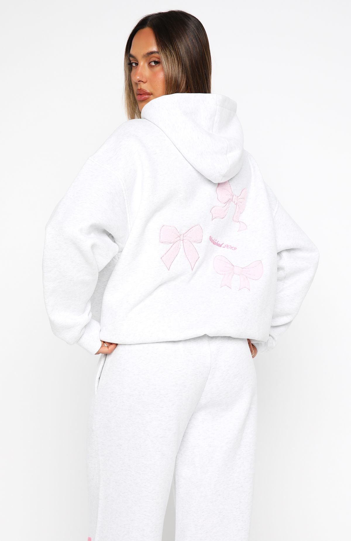 Daydreamers Madeline Oversized Hoodie Grey Marle | White Fox