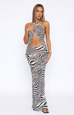 Luminous Halter Top Zebra