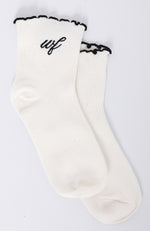 Me Time Socks Off White/Black