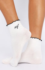 Me Time Socks Off White/Black