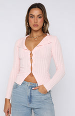 Changes Long Sleeve Knit Top Baby Pink