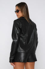 Reminds Me Of You PU Jacket Black