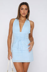 She's The Moment Mini Dress Blue