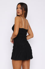 French Revival Mini Dress Black