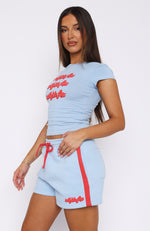 Make You Double Take Baby Tee Baby Blue