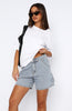 Time Well Spent Denim Shorts Light Blue