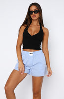 Have To Getaway Halter Top Black