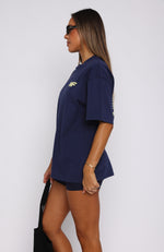 Forgot You Existed Oversized Tee Navy