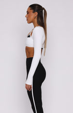 Thriving Long Sleeve Crop White