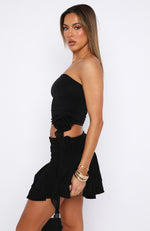 Mad At Me Strapless Top Black