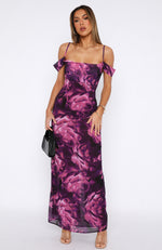 See The Vision Maxi Dress Purple Floral
