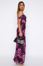 See The Vision Maxi Dress Purple Floral