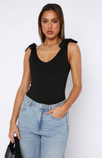 All I Think About Is You Bodysuit Black