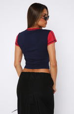 Daytime Look Top Navy