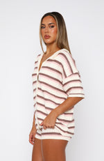 Behind The Scenes Striped Shirt Neutral Blush