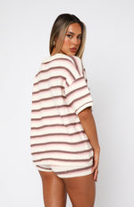 Behind The Scenes Striped Shirt Neutral Blush