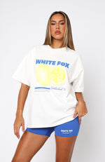 Gives You Lemons Oversized Tee White