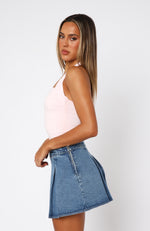 Out Of Touch Halter Top Baby Pink