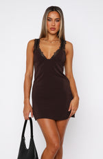 Somebody Like Me Mini Dress Chocolate