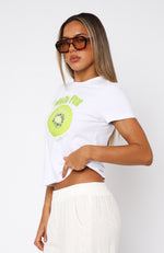 Take A Bite Relaxed Baby Tee White