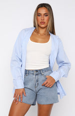 Keep It Brief Denim Shorts Blue