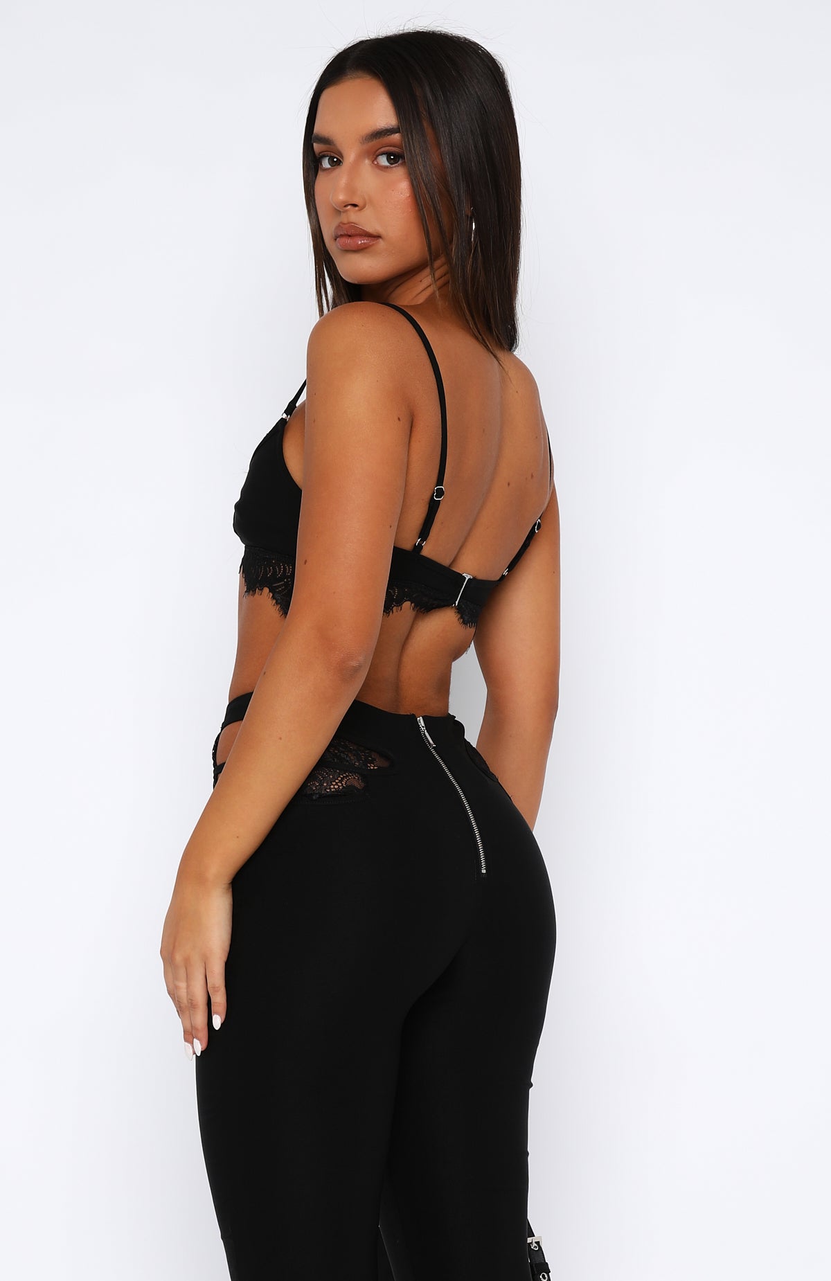 If I Were You Lace Crop Black | White Fox Boutique US