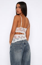 Count On You Lace Top White