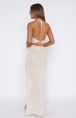 Double Crossed Maxi Skirt Oatmeal