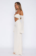 chinese dress ladies Snyder Long Sleeve Sheer Maxi Dress | Cream | Womens main image 0