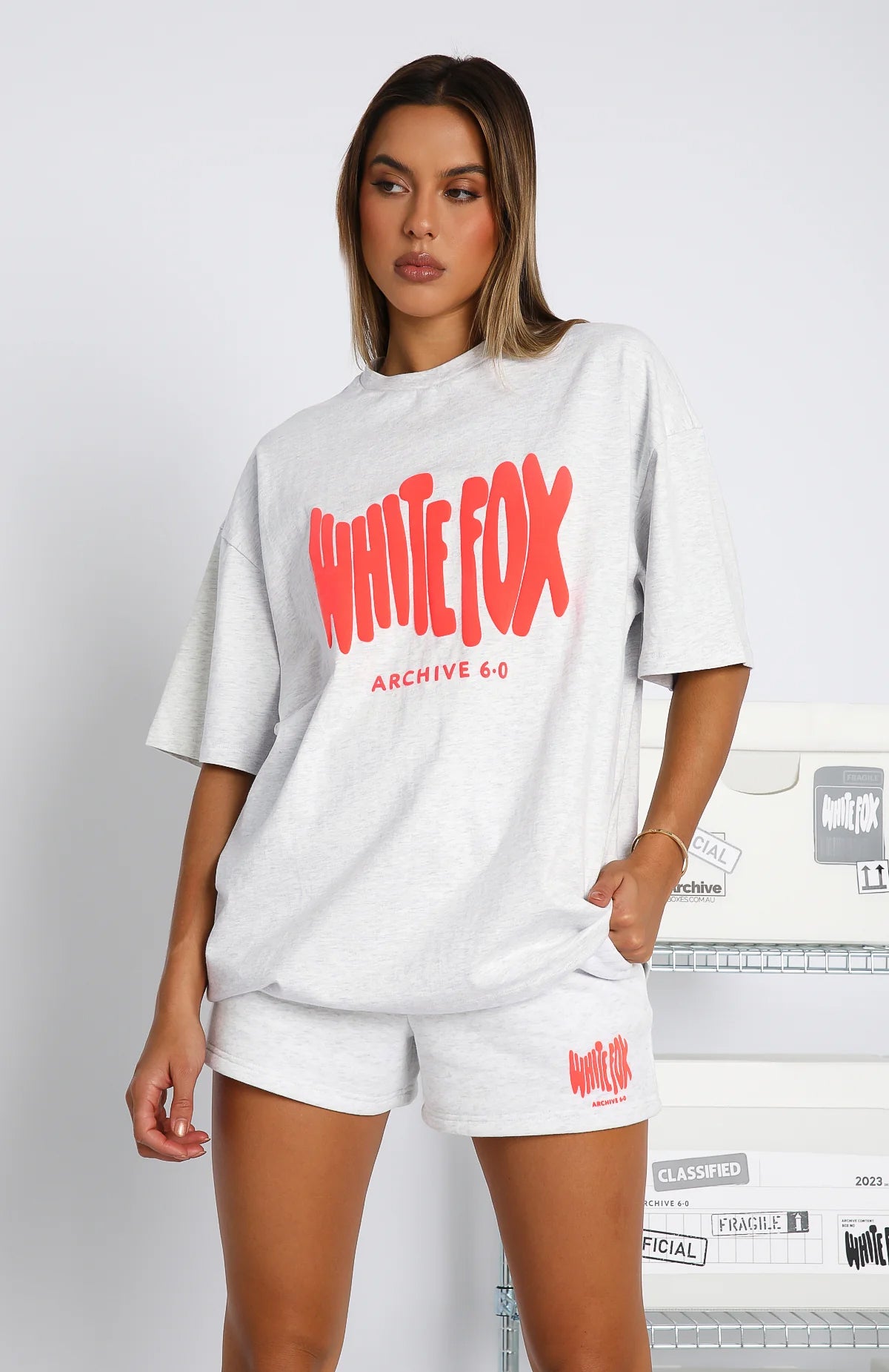 Archive 6.0 Oversized Tee Cloudburst | White Fox Boutique US