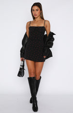 Lose Control Mini Dress Black Chilli Print