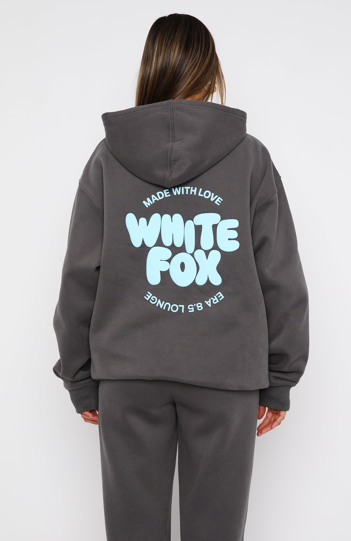With Love For You Oversized Hoodie Volcanic | White Fox