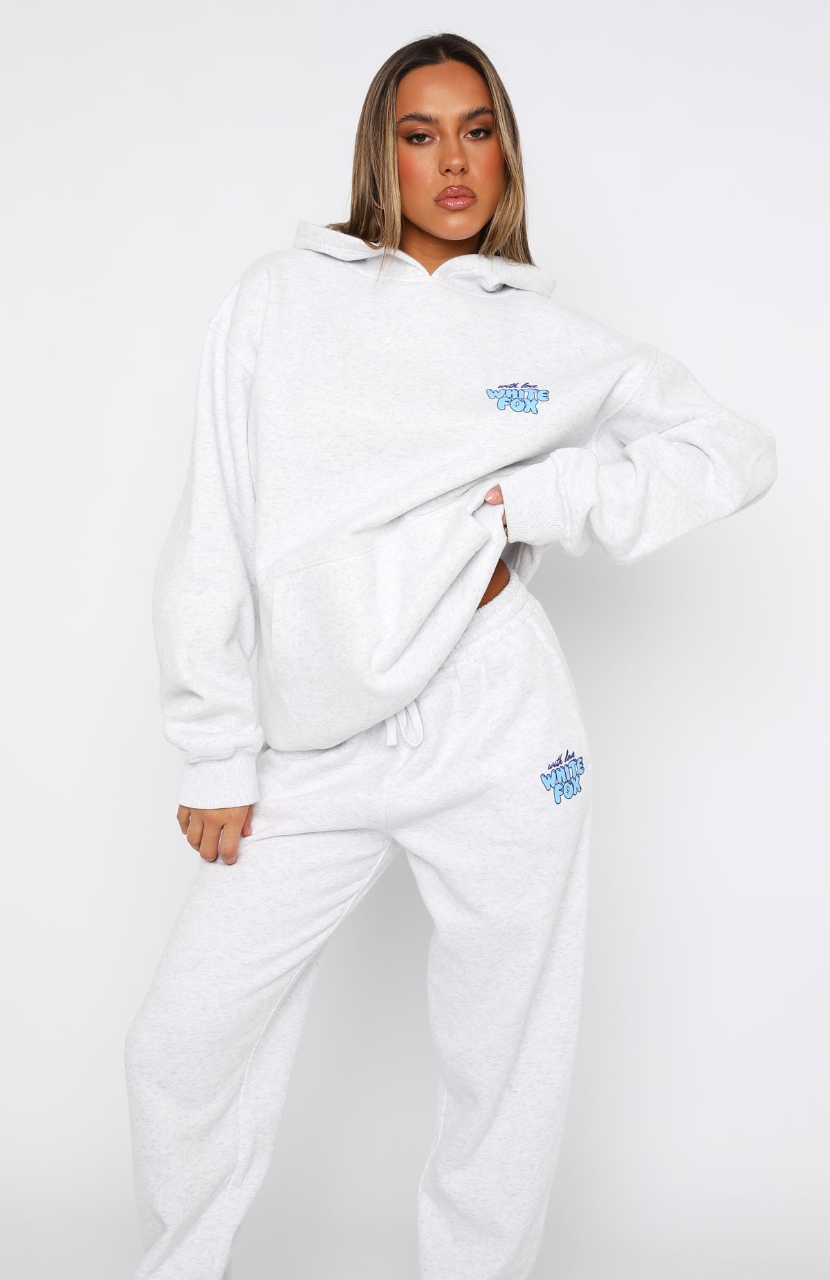 With Love Always Oversized Hoodie Baby Pink | White Fox