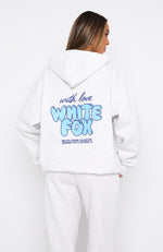 With Love Always Oversized Hoodie Grey Marle