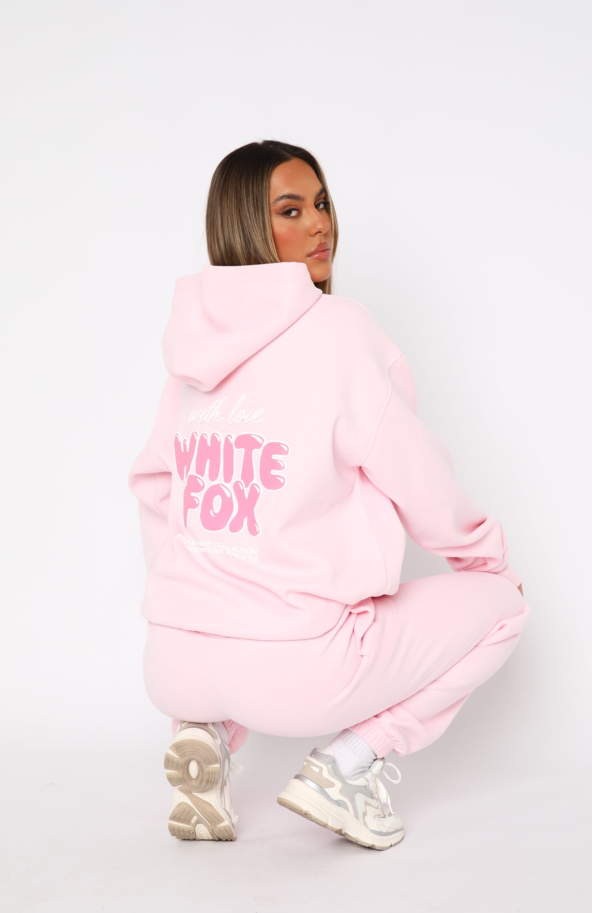 With Love Always Oversized Hoodie Baby Pink | White Fox Boutique US