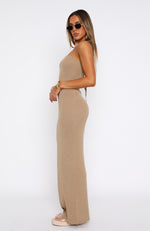 Get It Right Strapless Maxi Dress Dusty Olive