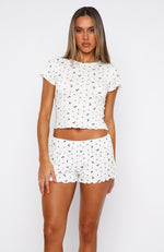 Dreamy Pyjama Shorts Ditsy Blues