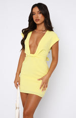 Make It Shine Mini Dress Yellow