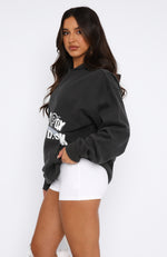 Come Out On Top Oversized Hoodie Charcoal