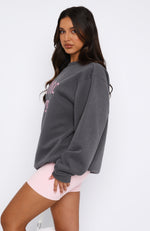 Let's Go For A Ride Oversized Sweater Volcanic