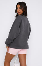 Let's Go For A Ride Oversized Sweater Volcanic
