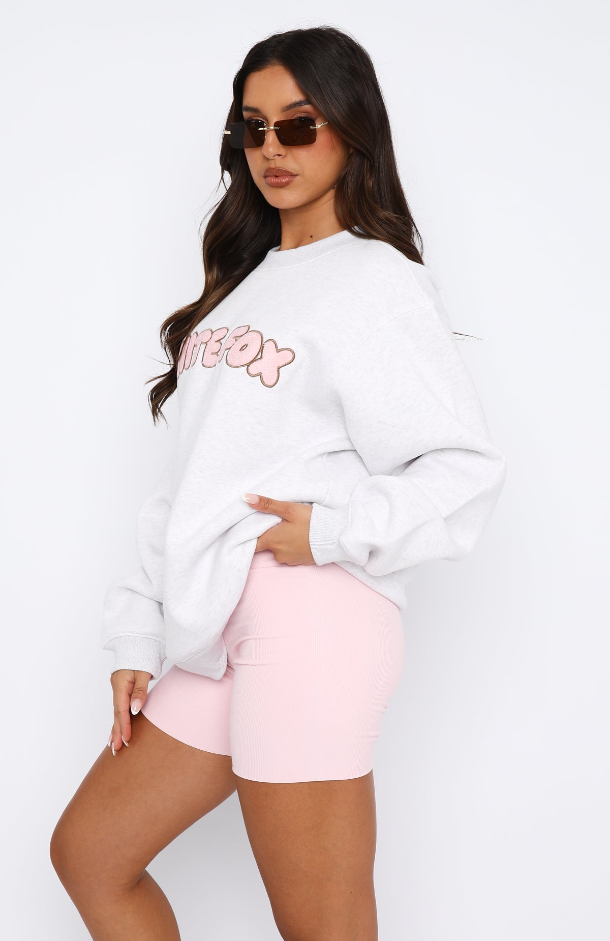 Sweet Treat Oversized Sweater Grey Marle | White Fox Boutique US