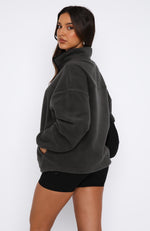 Well Known Fleece Jacket Charcoal