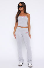 A Power Move Flare Pant Grey Marle