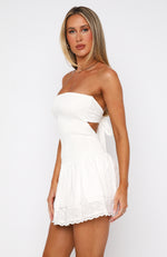 Seeking You Strapless Mini Dress White