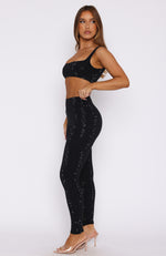 Running Late Embellished Pants Black